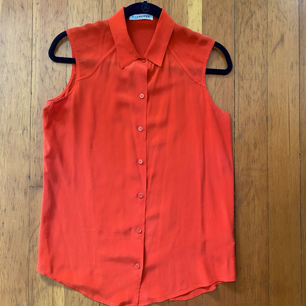 Everlane Silk Sleeveless Shirt